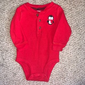 SOLD Christmas Thermal Bodysuit baby boy